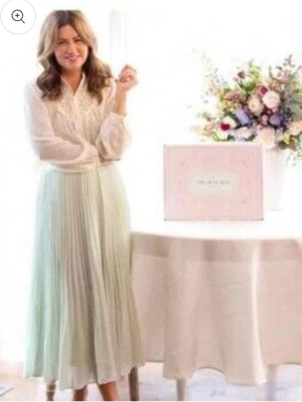 Gentle Fawn Mint Green Pleated Midi Skirt